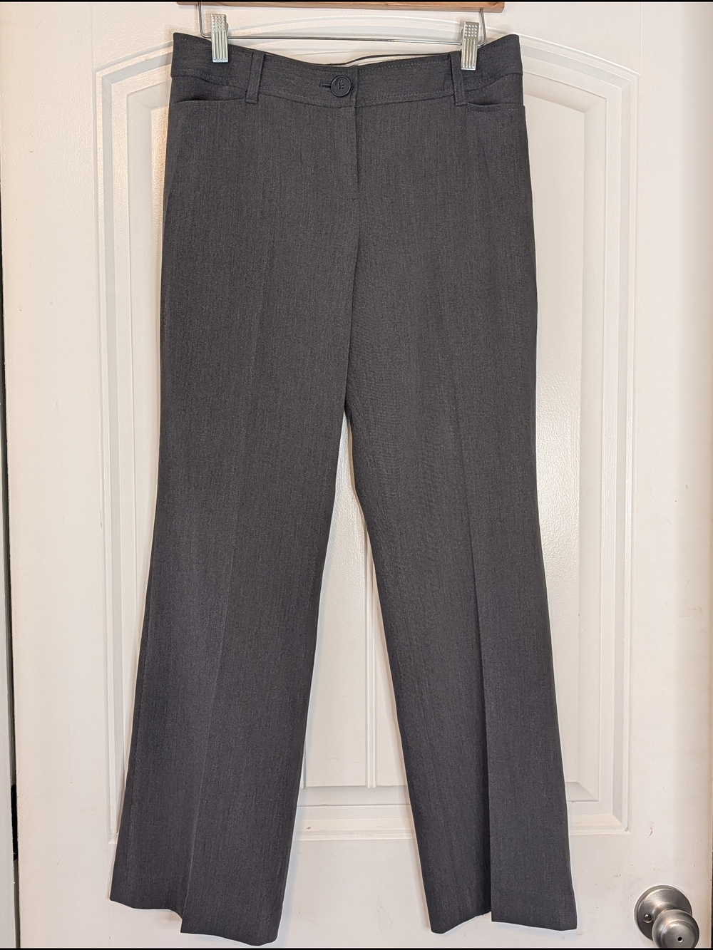 Ann Taylor LOFT Petite Ann Gray Mid Rise Dress Pants Business Casual